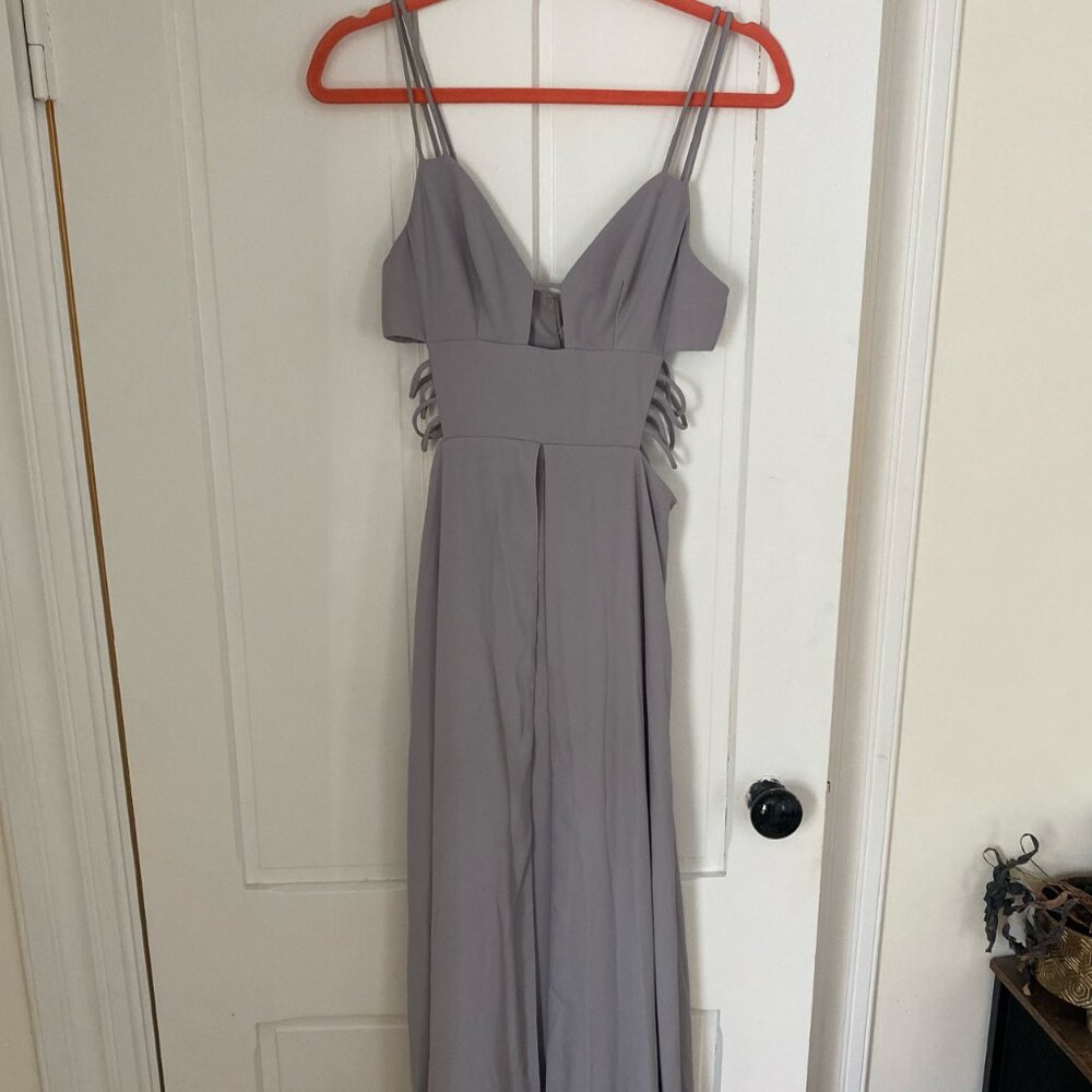 Fame and Partners Megan Dress in Pale Grey